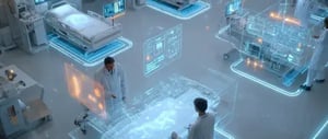Futuristische Szene aus einem Krankenhaus